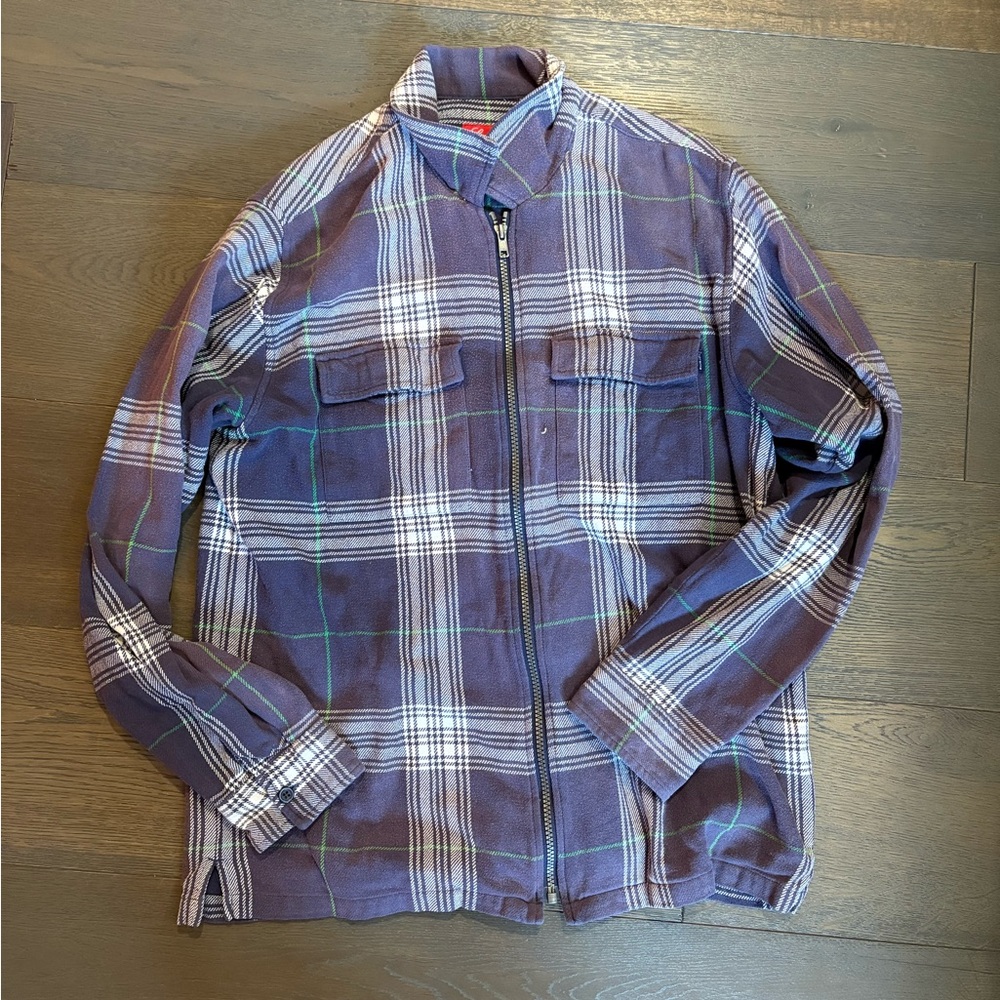 Supreme Purple and Green Lightweight Shirt Jacket